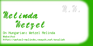 melinda wetzel business card